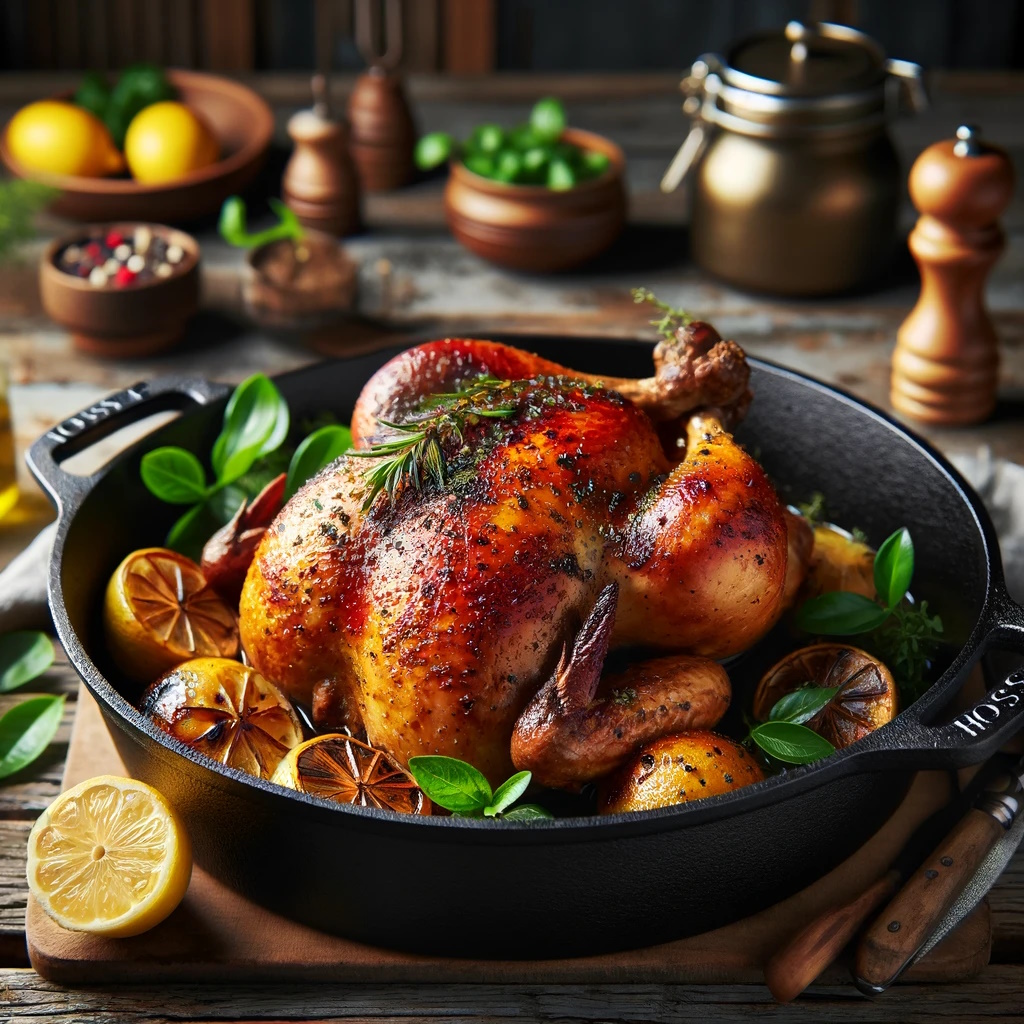 roasted-chicken-in-a-hosse-cast-iron-pot